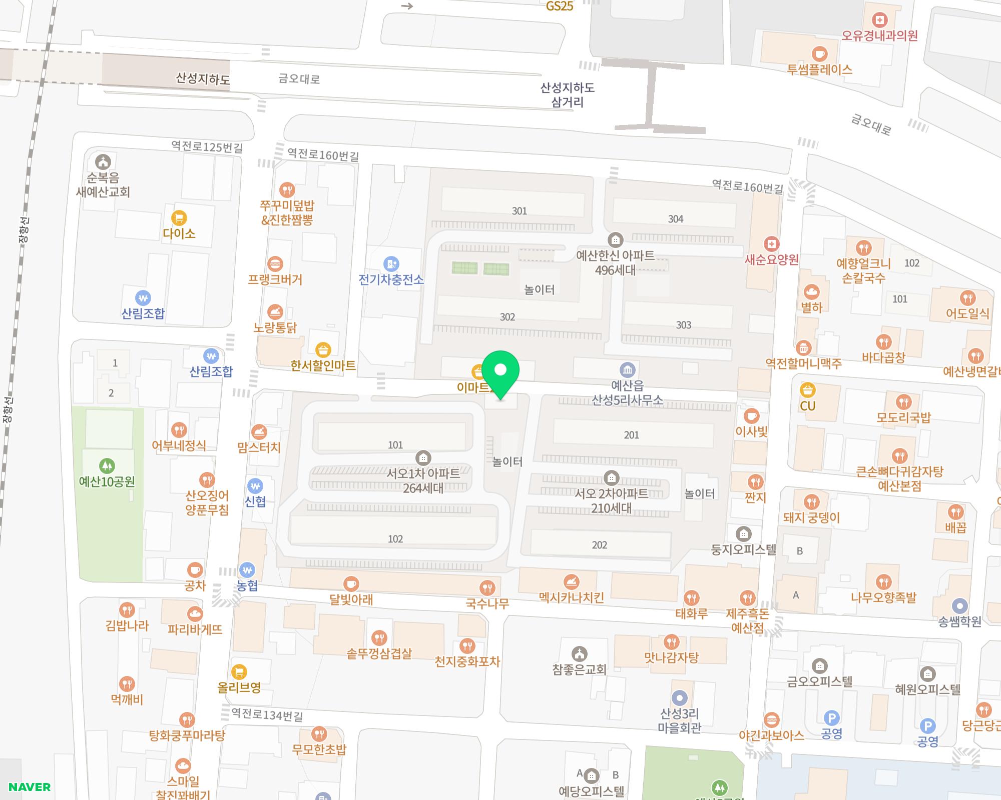 라온방문요양센터 위치 - 충남 예산군 예산읍 역전로 150-12 지도